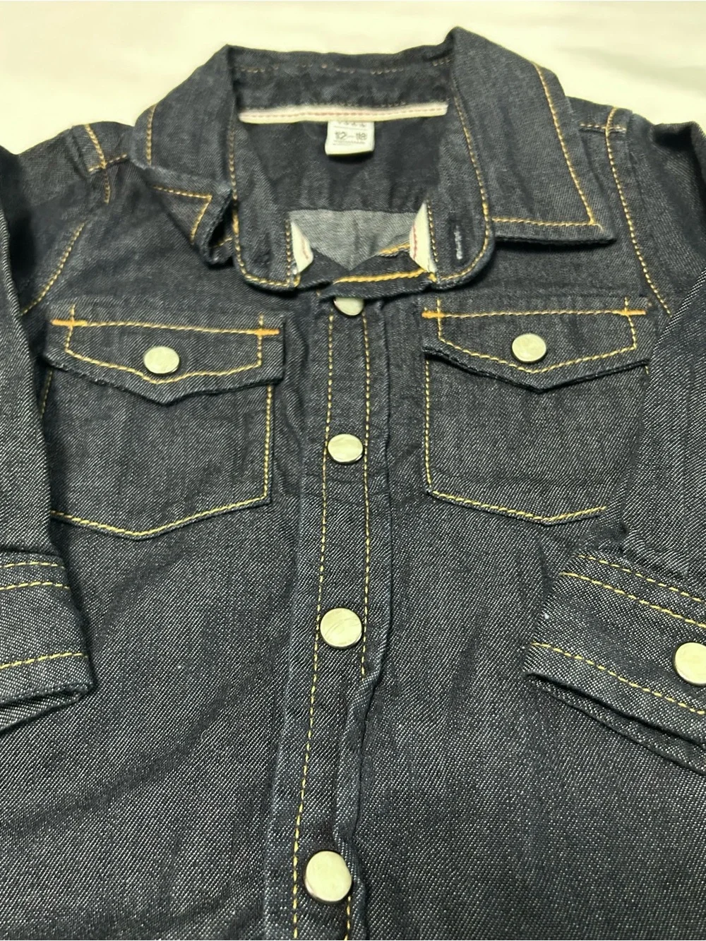 12-18 Month Long Sleeve Shirts Denim, Plaid and Sweater 3 pieces! Excellent!